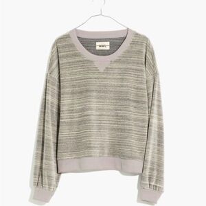 Madewell Velour Space-Dyed Crewneck Sweatshirt GUC